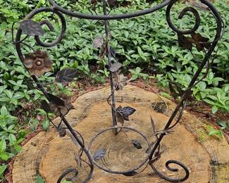 Ornate Wrought Iron Plant Stand