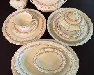 Pink Floral Dinnerware Set