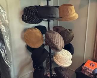 Hat Collection on Rack