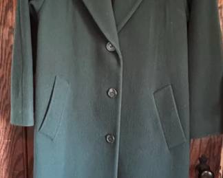 Womens Green Wool Coat