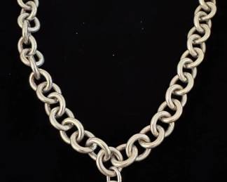 Tiffany Co. Sterling Silver Heart Tag Necklace