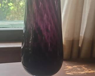 Purple Swirl Glass Vase