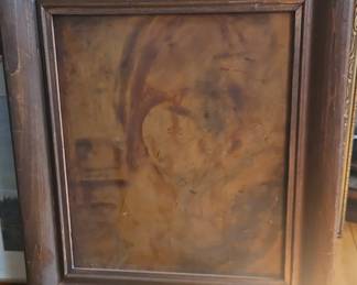 Antique Oil Portrait of Woman