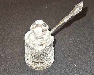 Crystal Jam Jar with Spoon