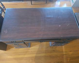 Mahogany Kneehole Desk second image