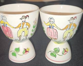 Vintage Quimper Egg Cups
