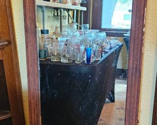 Tall Wooden Mirror