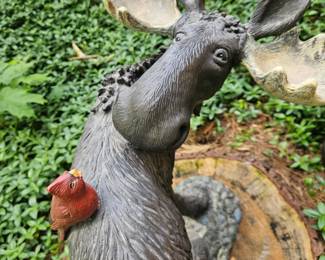 Moose and Cardinal Statue second image