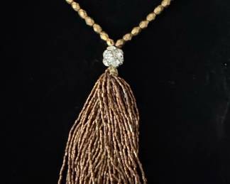 Gold Tassel Necklace