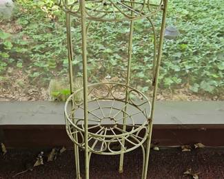Vintage Ornate Metal Plant Stand