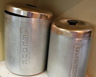 Aluminum Flour and Coffee Canisters