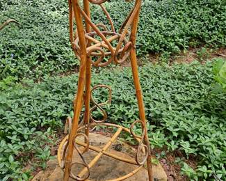 Woven Rattan Plant Stand