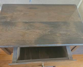 Wooden Magazine End Table second image