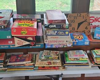 Assorted Board Games and Books