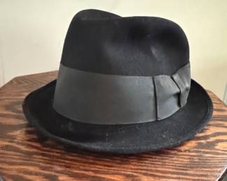 Black Felt Fedora Hat