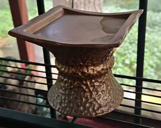 Hammered Bronze Candlestick Holder