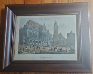 The Town Hall, Bremen Lithograph