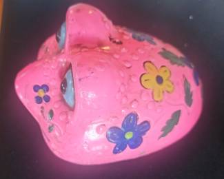 Pink Frog Figurine second image