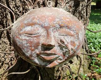 Rustic Sun Face Garden Decor second image