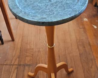Bombay Co. Marble Top Pedestal Table