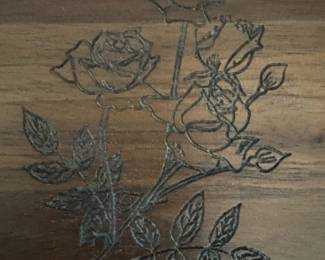 Wooden Rose Jewelry Box