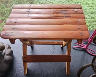 Mini Wooden Folding Side Table