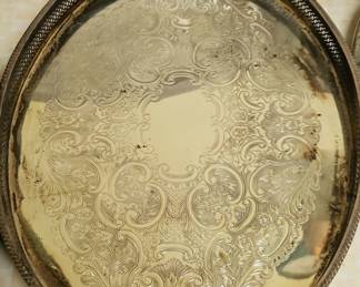 Ornate SilverPlated Serving Tray