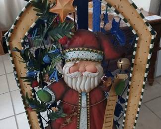 Christmas fireplace screen