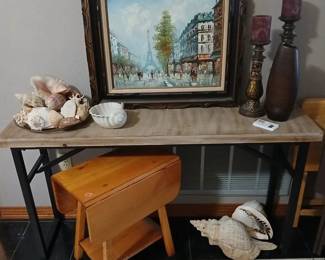 Sofa table, child size drop leaf table