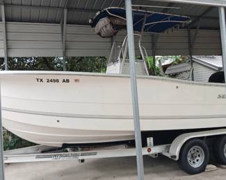 SeaPro 220CC boat, trailer
