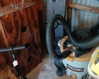 Ramps, shop vac, bicycle pump