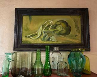 Green Glass and Original Painting