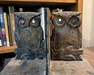 Cast Iron Owl Bookends