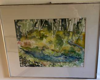 'Pond' Gladys Swan Watercolor