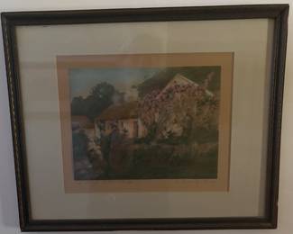 'Hollyhock Cottage' Wallace Nutting