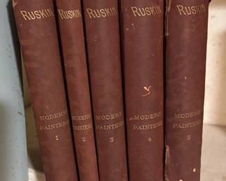 5 Volume 'Modern Painters' by Ruskin - Rare