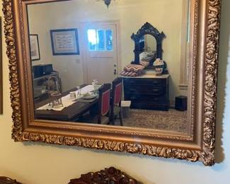 Large ,heavy Gold Mirror