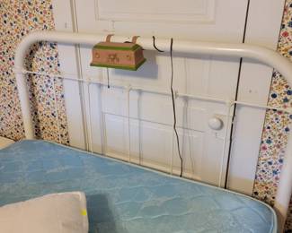 Iron bed and 50s night light