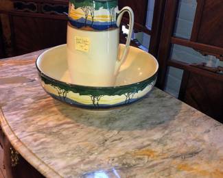 Royal Doulton, pitcher and bowl arts and crafts style