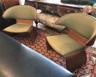Pair of Hans Olsen for Frem Røjle teak "Bikini" lounge chairs, as is-in need of restoration 