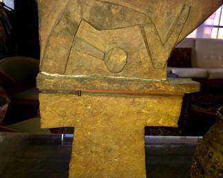 Large brutalist ceramic sculpture
