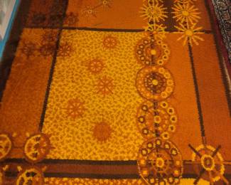 Ege Rya MCM wool rug with wear 