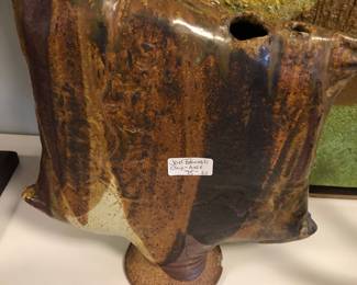 Joel Edwards ceramic with chip on bottom rim
