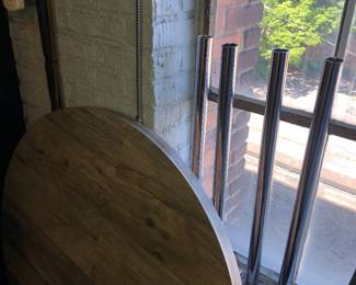 Round table with chrome legs $50