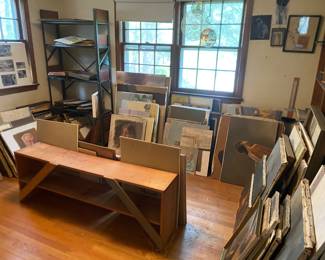 One of several rooms of art work 