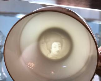 Lithophane cup to the Japanese dessert set