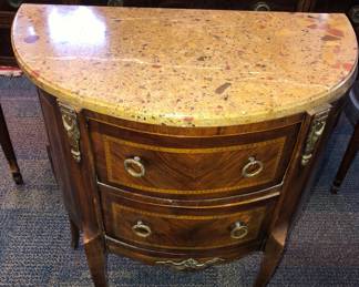 French style marble top end table or stand