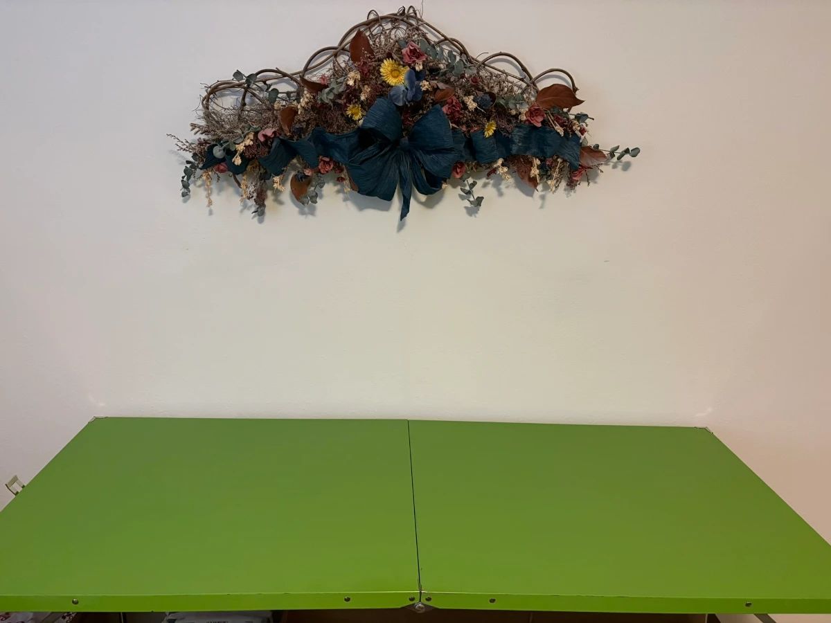 Vintage green folding picnic table