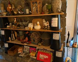 Duck, Chickens, bird decor, pottery, Games