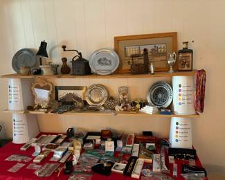 Jewelry, pewter, decor, decanters